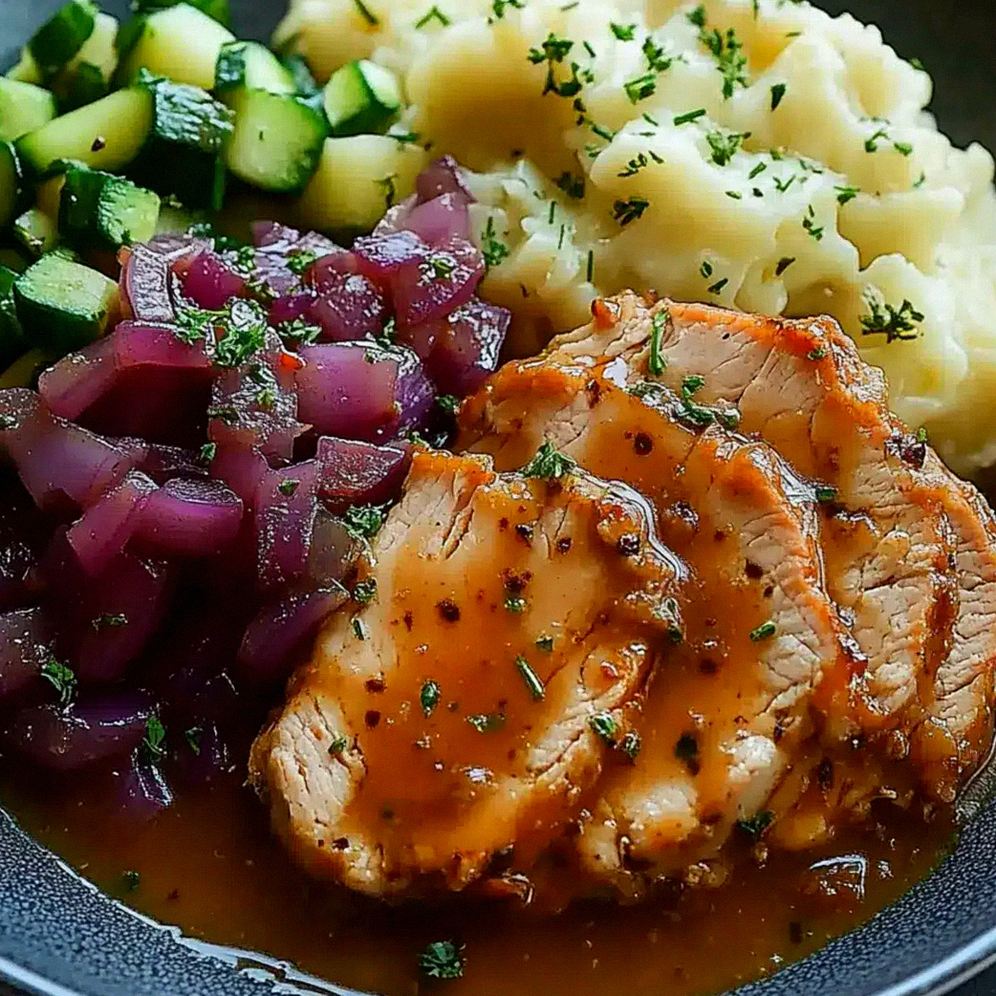 Aromatyczne plastry pierś z indyka w sosie z domowym puree ziemniaczanym – Schritt 1