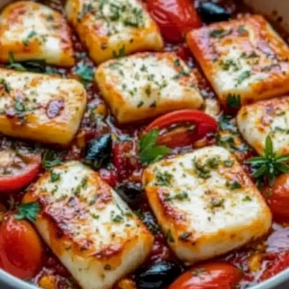 Kremowe halloumi zapiekane po grecku – uczta dla zmysłów