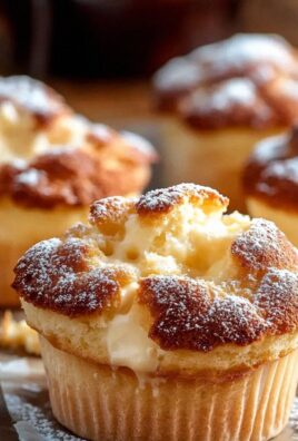 Puszyste muffinki twarogowe z budyniem – deser, który zachwyca!