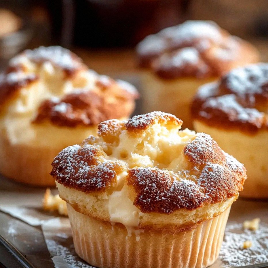Puszyste muffinki twarogowe z budyniem – deser, który zachwyca!