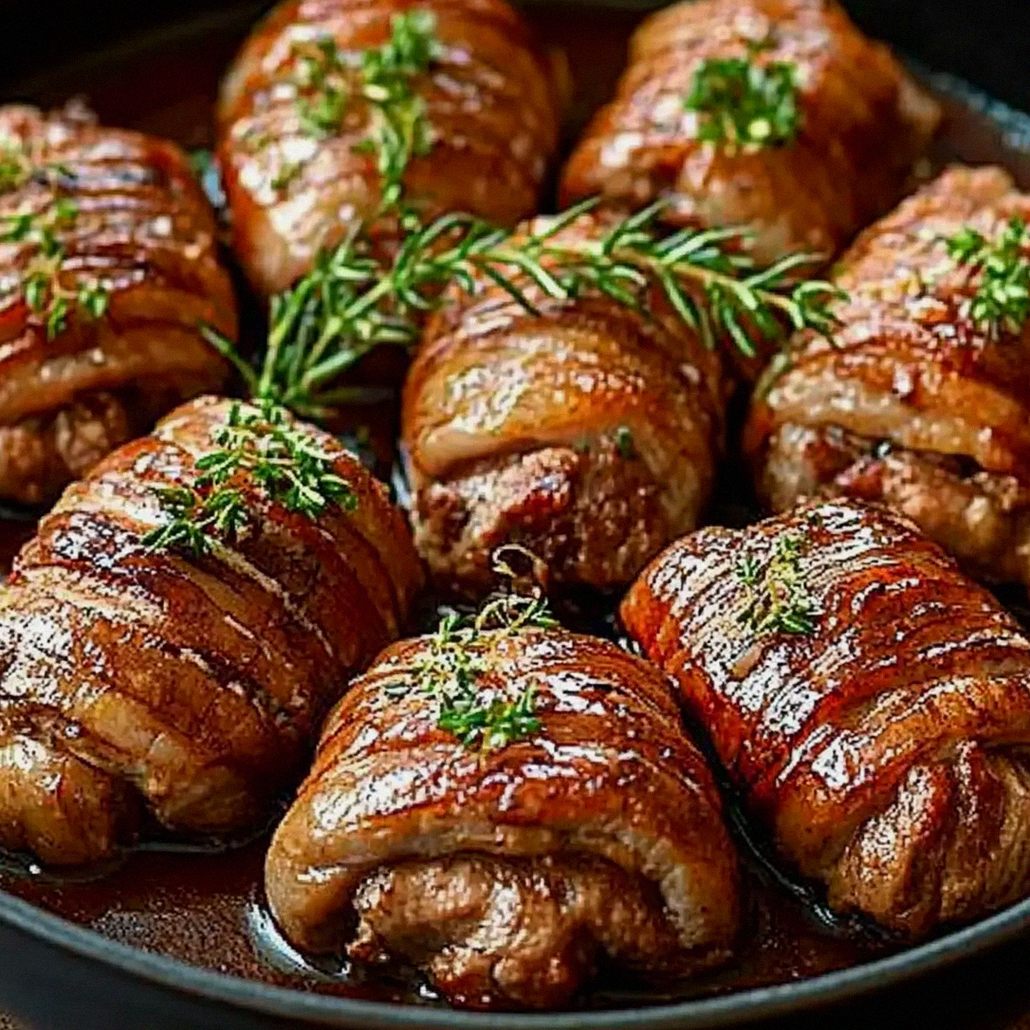 Pyszne faszerowane zraziki schabowe w aromatycznym sosie