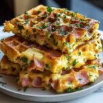Pyszne gofry wytrawne z serem i szynka z indyka na szybki obiad