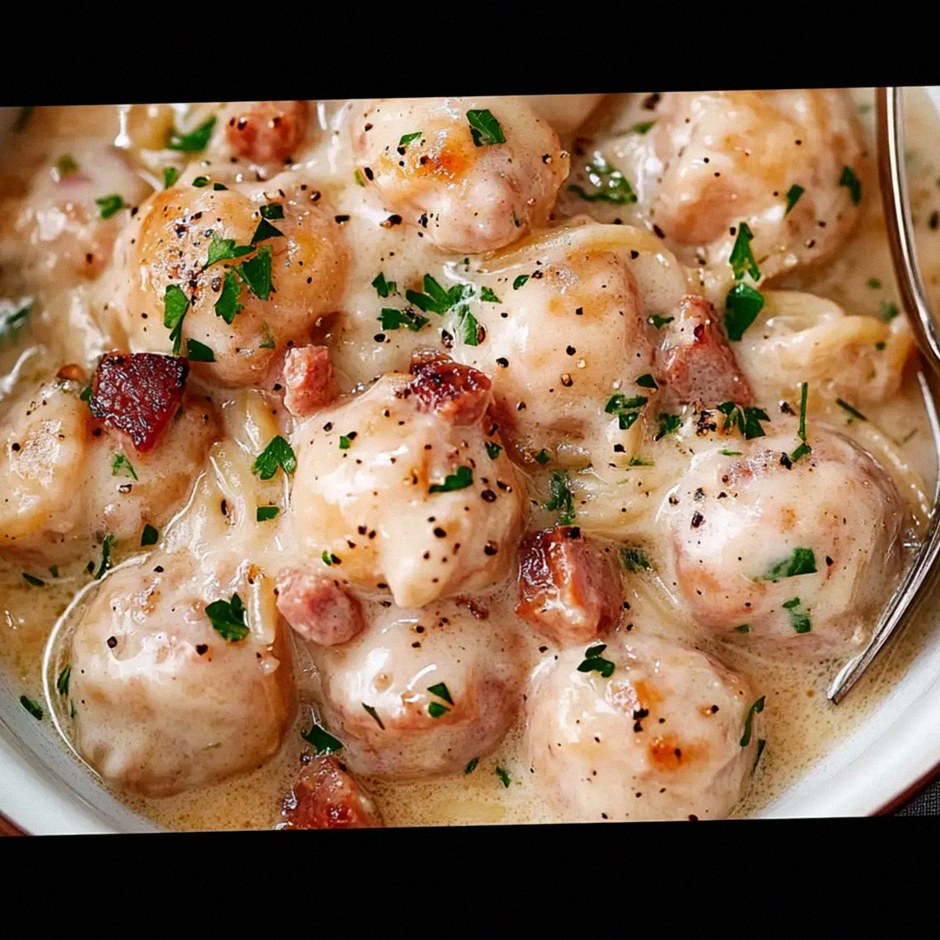 Pyszne pulpeciki w sosie carbonara, które zachwycą rodzinę
