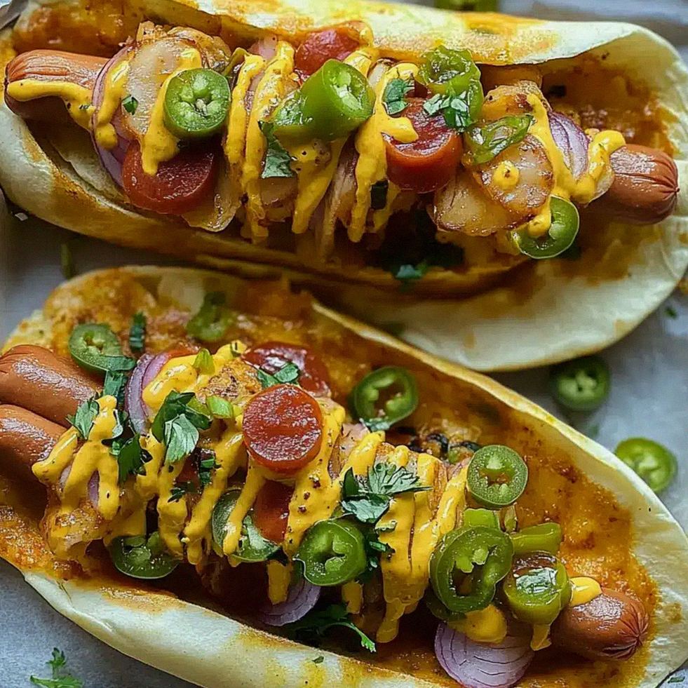 Pyszne zapiekane hot dogi w cieście tortilla w 30 minut – Schritt 1