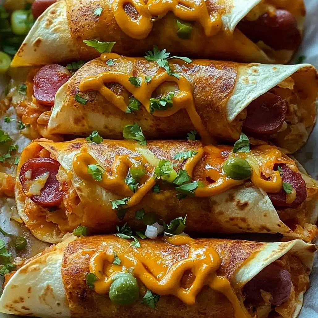 Pyszne zapiekane hot dogi w cieście tortilla w 30 minut – Schritt 2