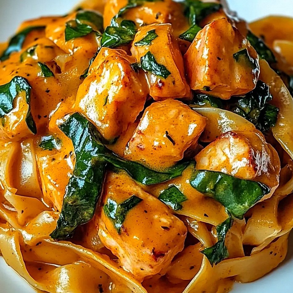 Pyszny makaron z kurczakiem i szpinakiem w aromatycznym sosie curry – Schritt 2